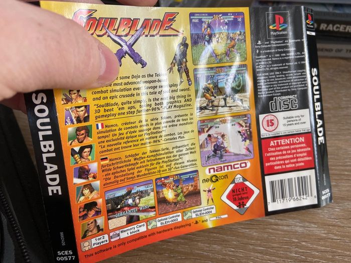 Jaquette arrière du jeu soulblade ps1 - photo numéro 2