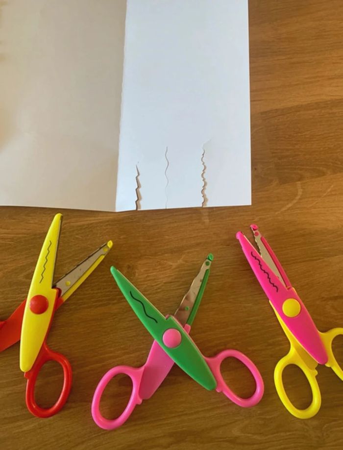Lot de 6 ciseaux crantés - photo numéro 2