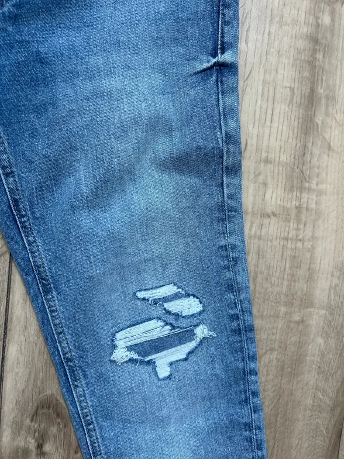 Jeans bleu clair destroy Teddy Smith flash jr skinny 16ans - photo numéro 3