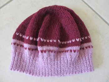 Bonnet fille 3/6 ans tricoté main