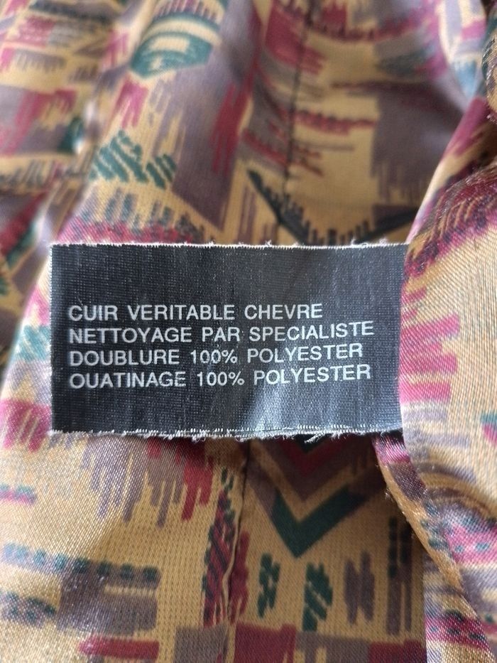 Blouson en cuir véritable chèvre - photo numéro 3