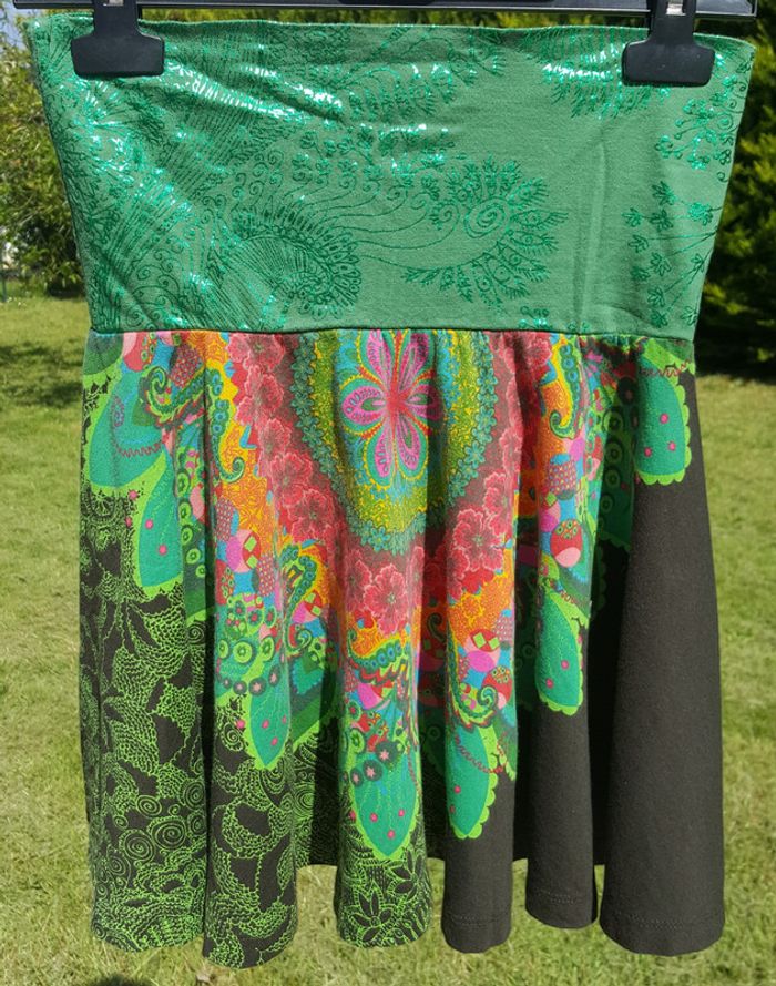 Jupe Desigual noire et verte 13-14 ans - photo numéro 2