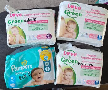Couche bébé love and green taille 4&5 