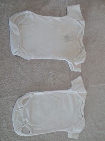 Lot de 2 bodies 3 mois (réf perso C25-C26)(familleac72)