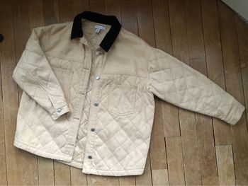 Veste chemise matelassée en jean Topshop