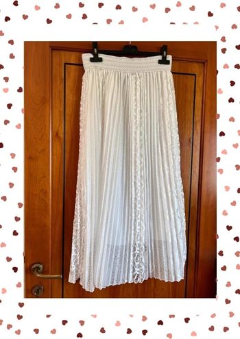 Longue jupe dentelle blanche New Collection taille unique