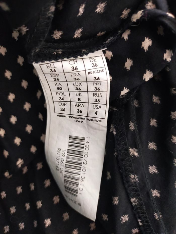 Robe noire à motifs – Promod – Taille 36 - photo numéro 6