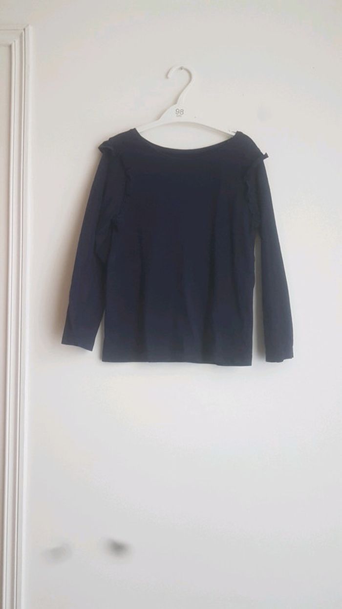 Tee Shirt Manches Longues Bleu Marine Primarks 5-6ans