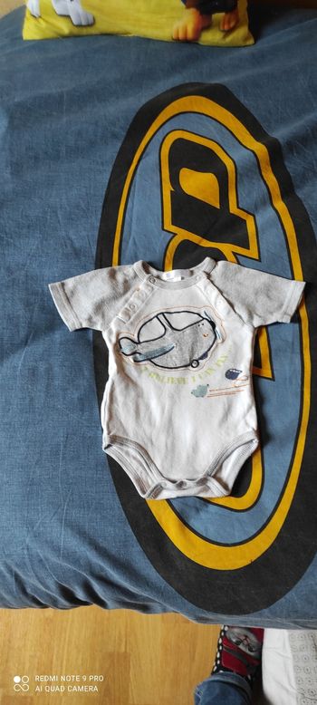 Bodie à manches courtes Kitchoun 3 mois