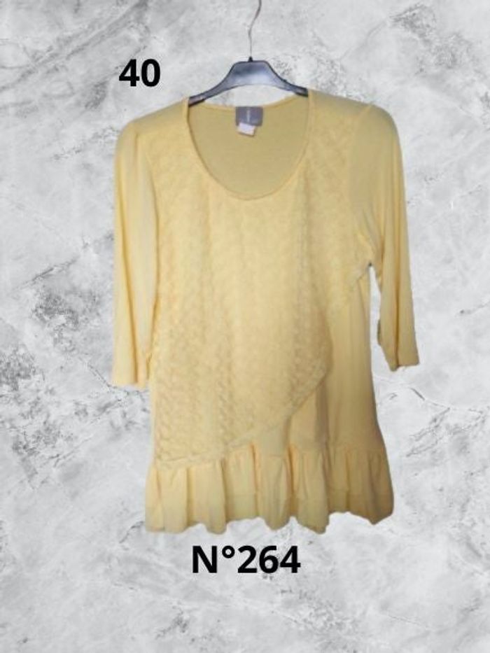N°264 Tunique jaune T40. Fair lady.