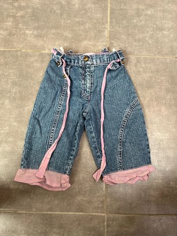 Pantalon en jean bleu et rose orchestra 4 ans