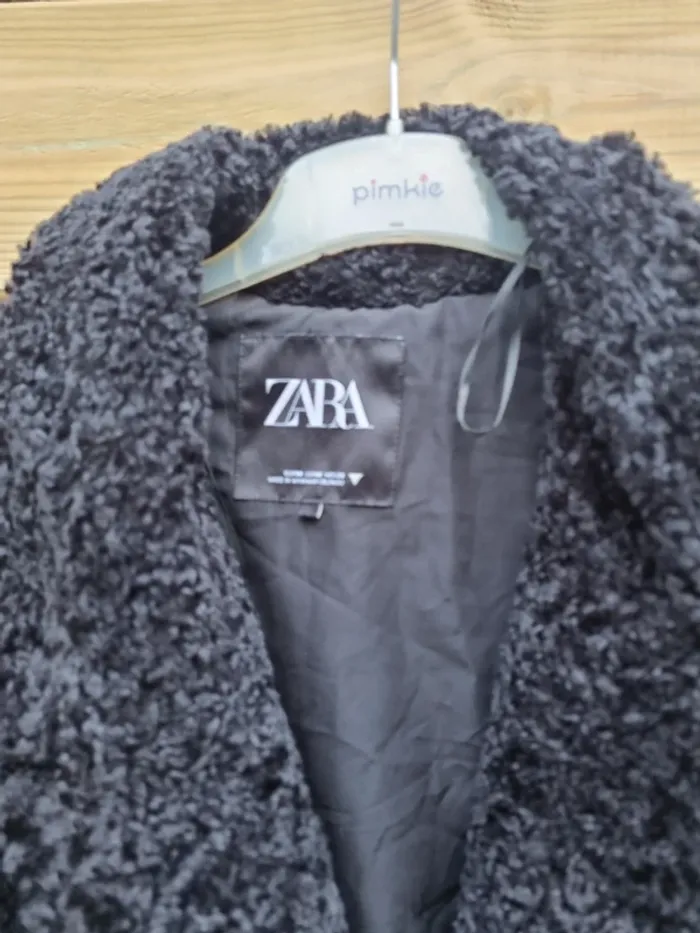 Manteau maille bouclette Zara taille M - photo numéro 2