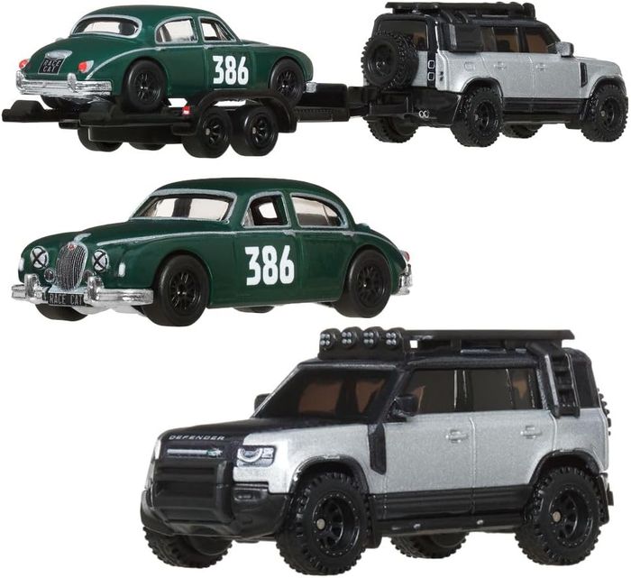 Hot wheels Team transport jaguar mk1 et land rover defender 110 année 2023 - photo numéro 3