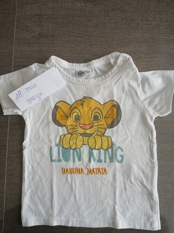 Tee shirt manches cpurtes 18 mois tres bon état 