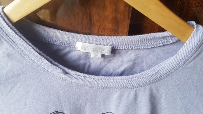 Tee shirt manches longues lilas avec dessin - photo numéro 5