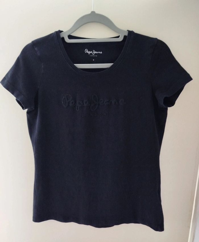 Tee shirt femme noir Pepe Jeans taille 38