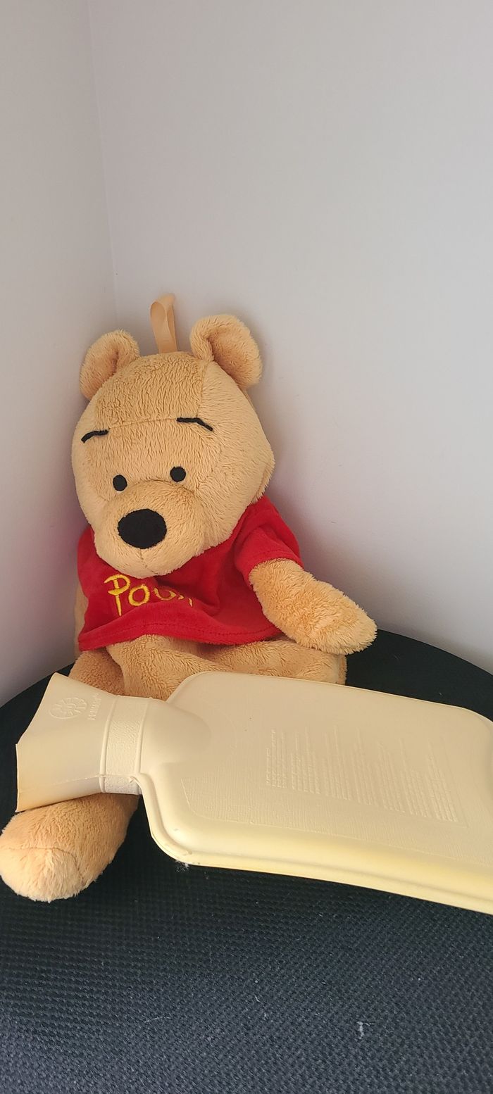 Bouillotte Winnie l'ourson Disney Primark peluche jaune rouge 42 cm - photo numéro 2