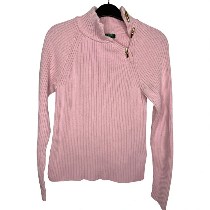 🌸 pull Torsadée Lauren / Ralph Lauren- Rose / T-S 🌸