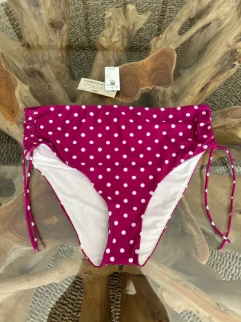 Bas de maillot de bain Etam fushia pois femme