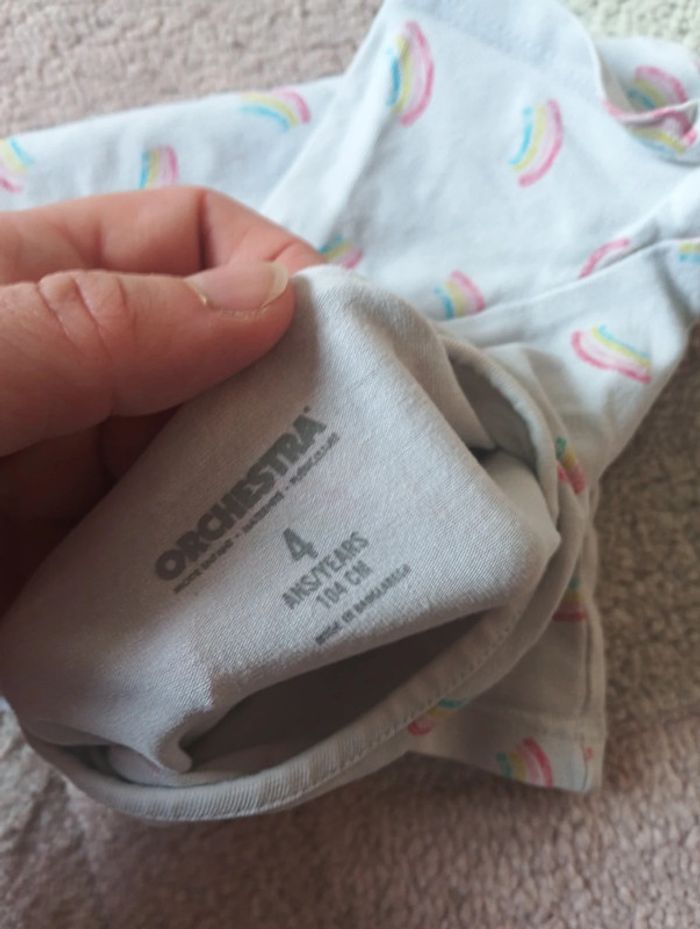 Tee shirt chemise manches courtes Fille 4 ans arc en ciel Orchestra - photo numéro 2