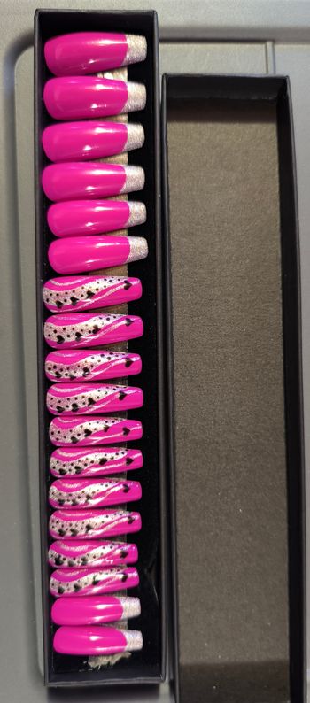 Press on nails rose argent