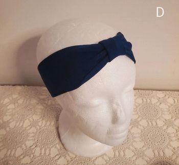 Bandeau bleu marine pour petite fille (1 bandeau acheté = un bandeau offert)