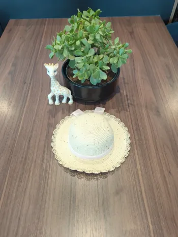 Chapeau bébé nœud rose