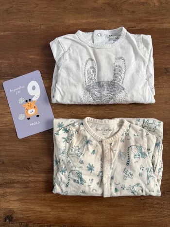 Lot pyjamas manches longues 9 mois