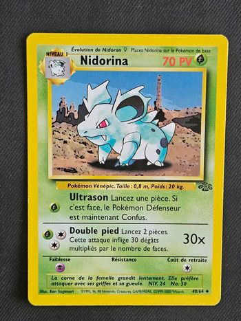 Carte Pokemon Nidorina Jungle 40/64