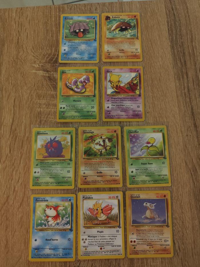 Lot 10 cartes Pokémon Wizard vintage Jungle Fossil Rocket