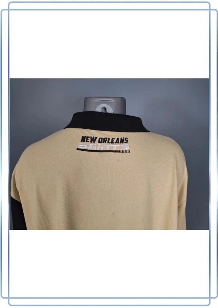 Polo NFL New Orleans Saints officiel 2XL vintage noir beige (540) - photo numéro 9