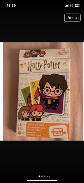 Jeu de carte Harry Potter