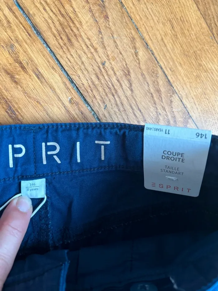 NEUF short Esprit taille 11 ans bleu marine - photo numéro 5