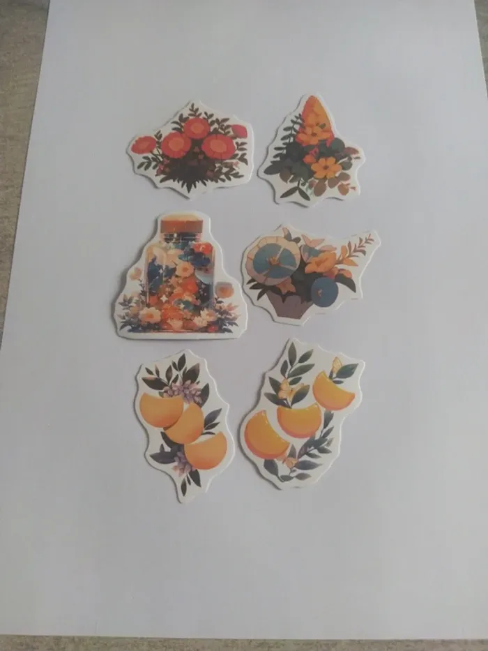 Lot de stickers fleurs