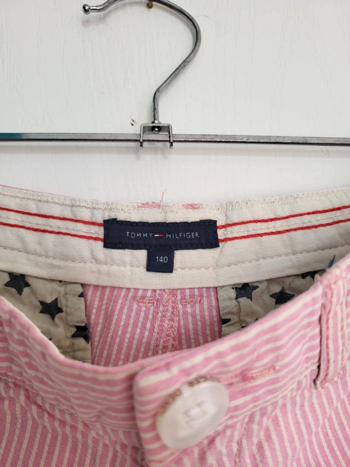 Short à rayures rose Tommy Hilfiger 10 ans - photo numéro 3