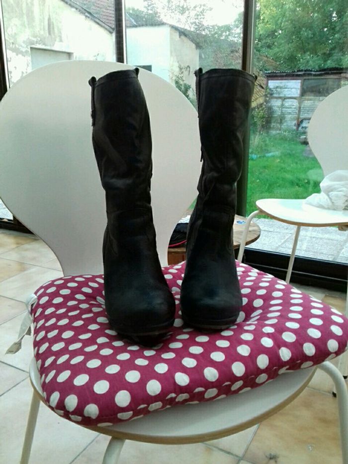 Bottines fourrées noires