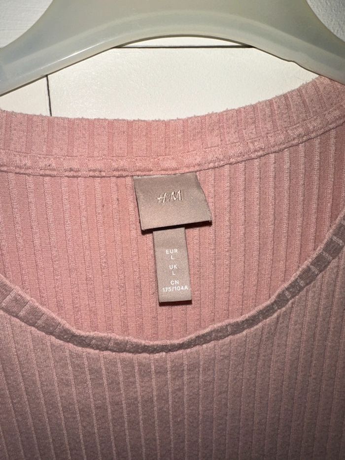 Tee shirt rose - H&M - photo numéro 3