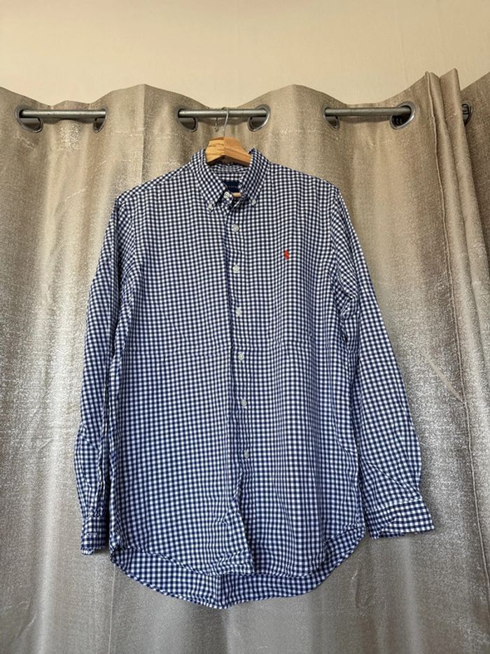 Chemise Ralph Lauren homme – à carreaux bleus – Taille M – Très bon état