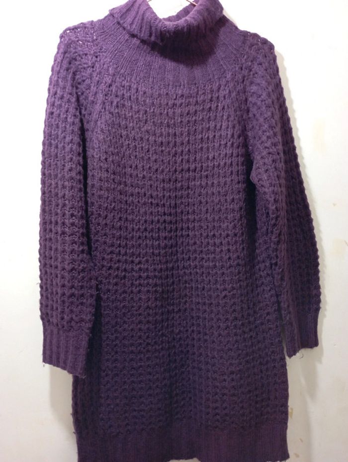 Robe grosse maille violet - photo numéro 2