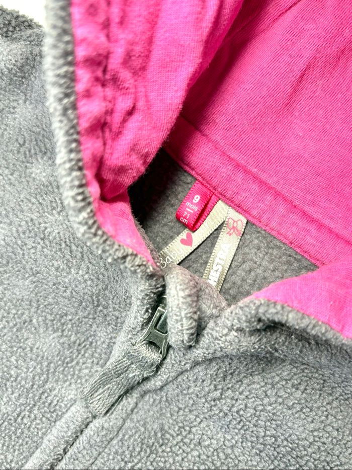 Veste polaire à capuche – Orchestra - Taille 9 mois - photo numéro 3