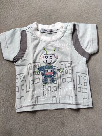 Tee shirt bleu Tom et kiddy 6 mois