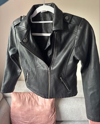 Veste similicuir noire TAO 10 ans