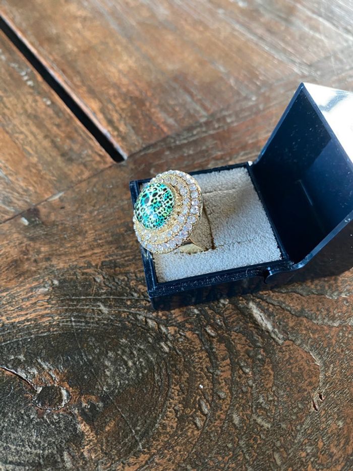Magnifique bague réglage avec strass et pierre - photo numéro 3