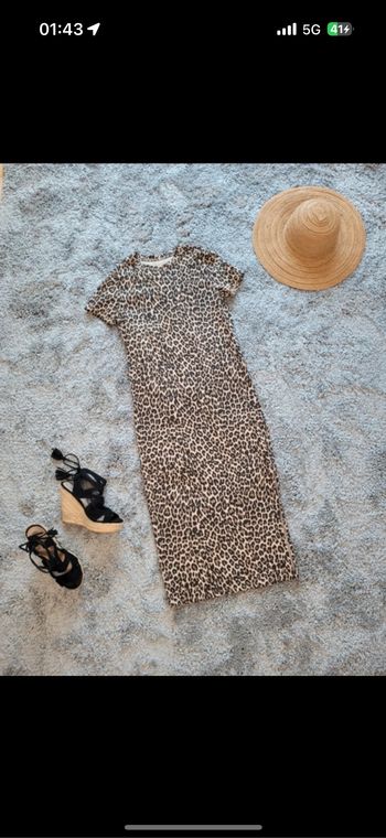 Robe longue femme léopard