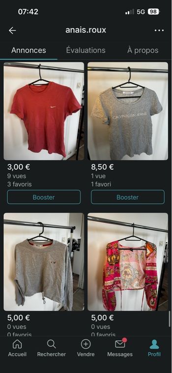 Vente vêtement femmes