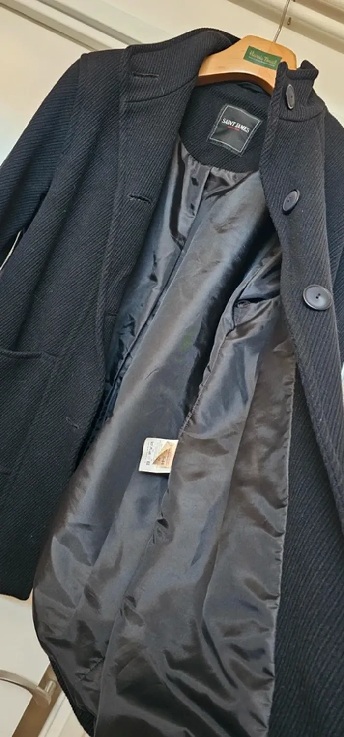 Manteau Caban Laine Saint James Taille 46 - photo numéro 6