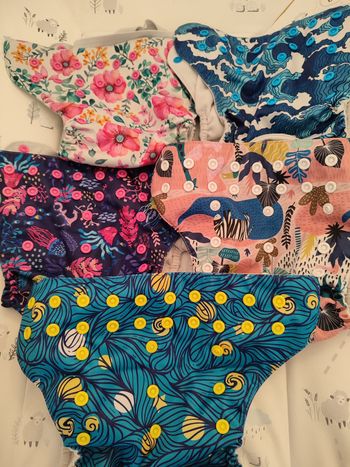 Lot de couches lavables Mama Koala+ inserts Très peu utilisées 25 le lot, 7/couche Inserts gratuits