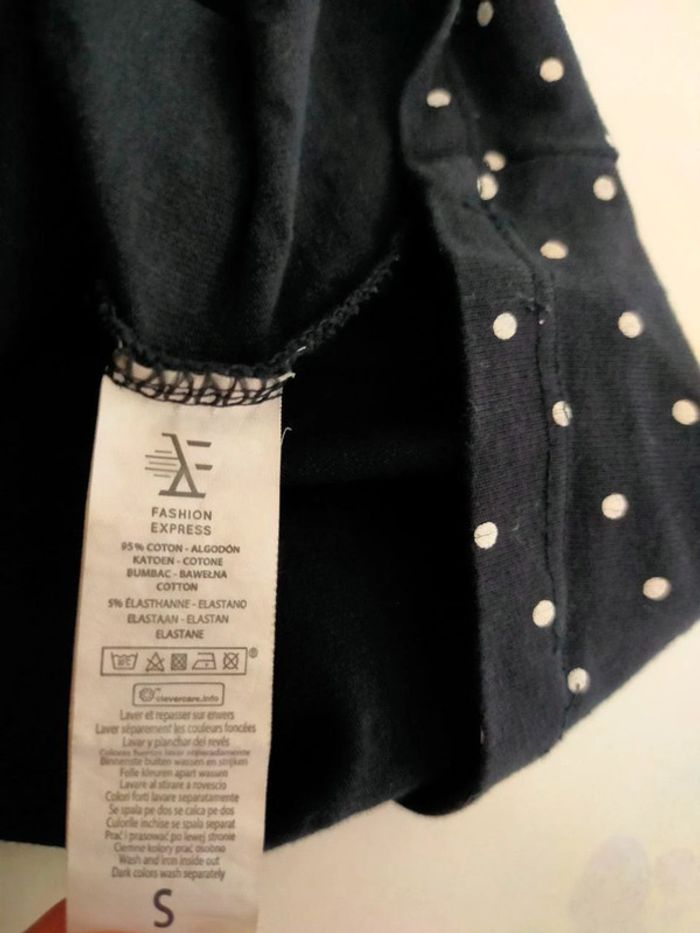Robe noire à pois blancs – Fashion Express – T. S - photo numéro 5