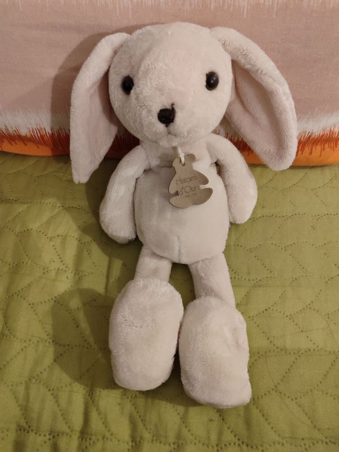 Doudou lapin crème histoire d'ours