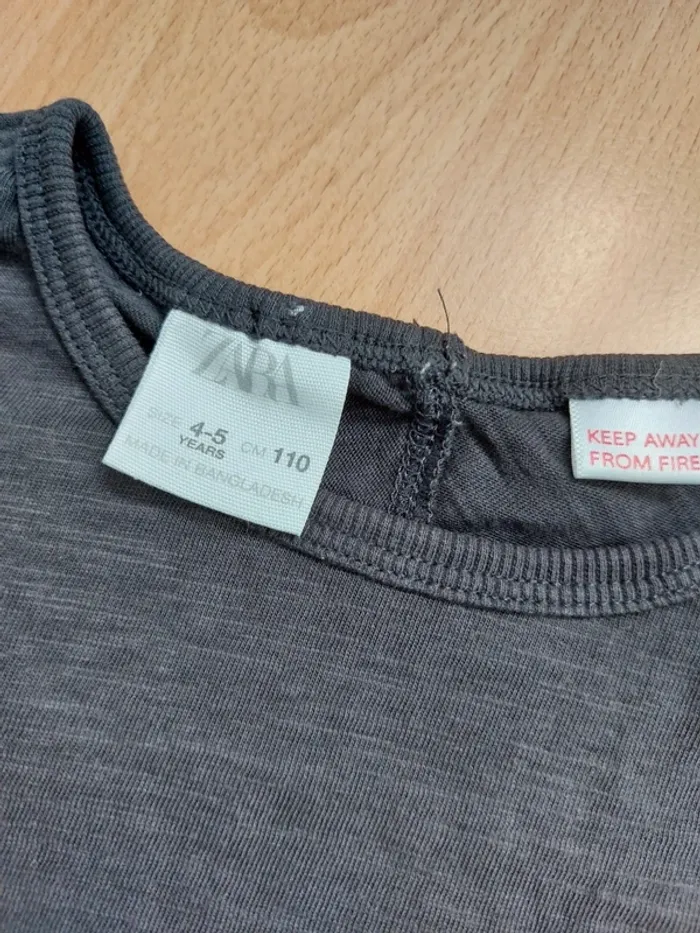 Tee-shirt noir gris anthracite - photo numéro 3